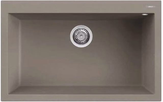Lavello Elleci Incasso 1 vasca 79x50 Quadra 130 Keratek Plus Grigio Dove Grey LKQ13093
