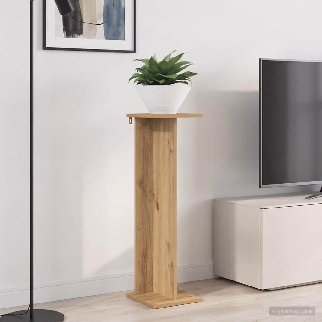Set di 2 supporti per piante vidaXL in legno color rovere marrone, L 25 cm x P 25,5 cm x H 80,5 cm