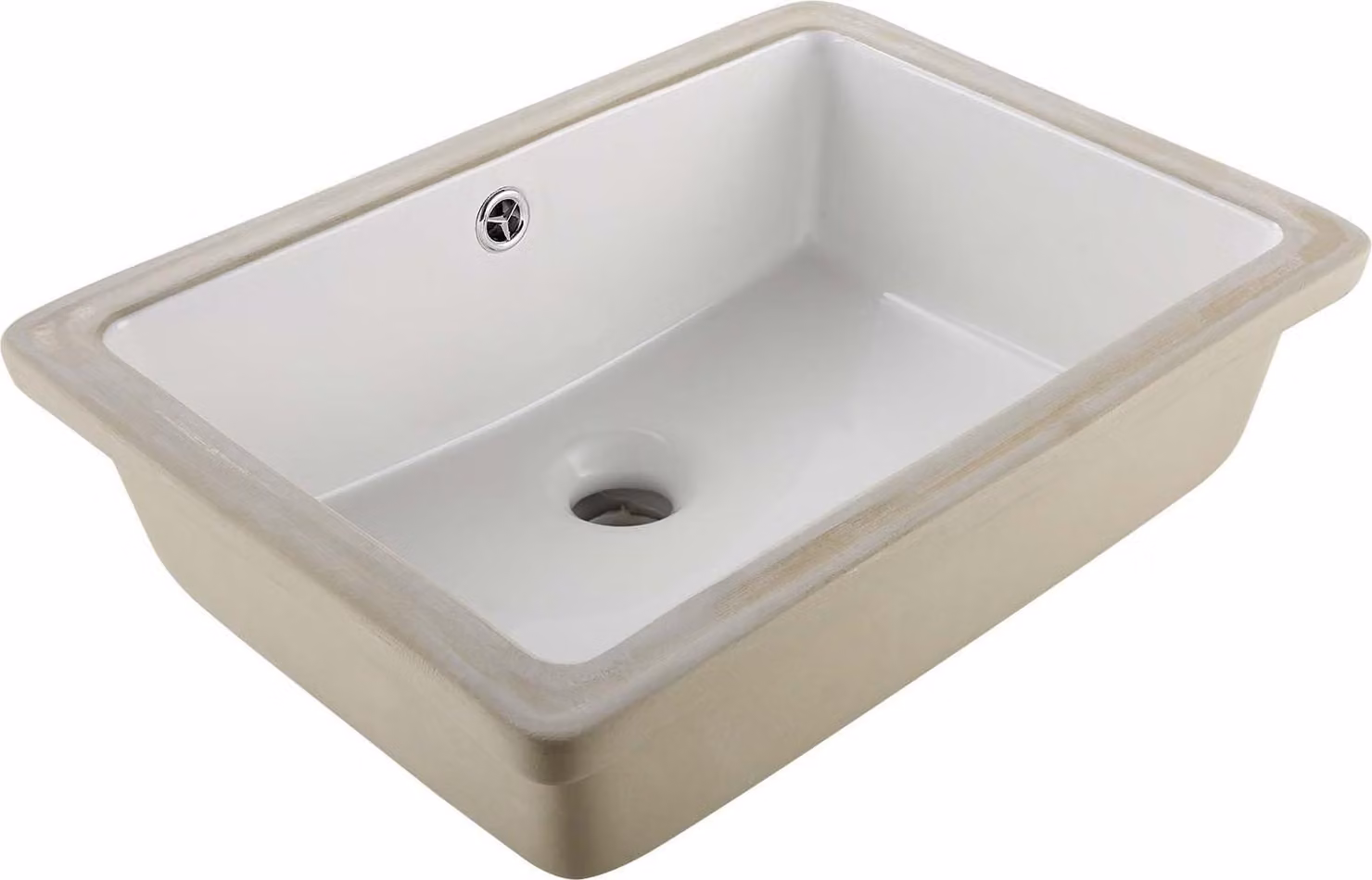 Lavabo da incasso Lavabo - Lavabo rettangolare in Vetroceramica 470 x 355 mm - Con troppopieno - Salvaspazio Per bagni piccoli - Superficie facile da pulire - Bianco