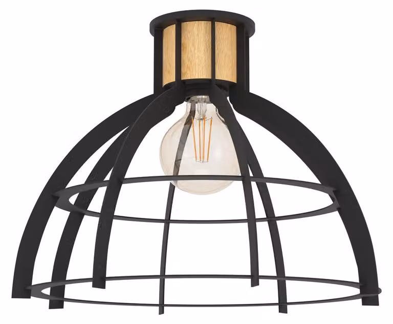 Eglo 43768 STILLINGTON E27 plafoniera Ø415mm Nero Marrone