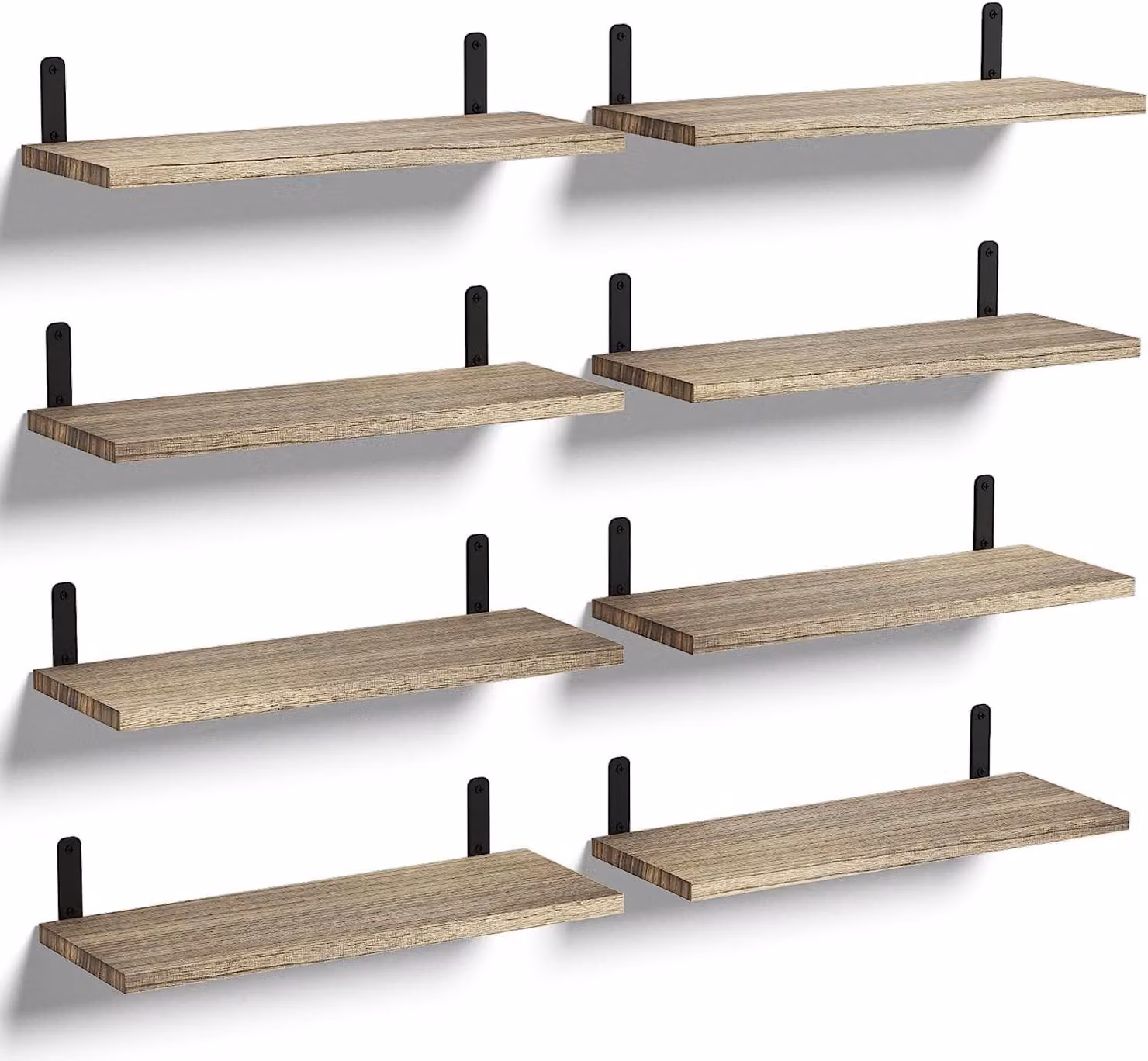 Set di 8 scaffali in legno rustico, ideali per diversi ambienti