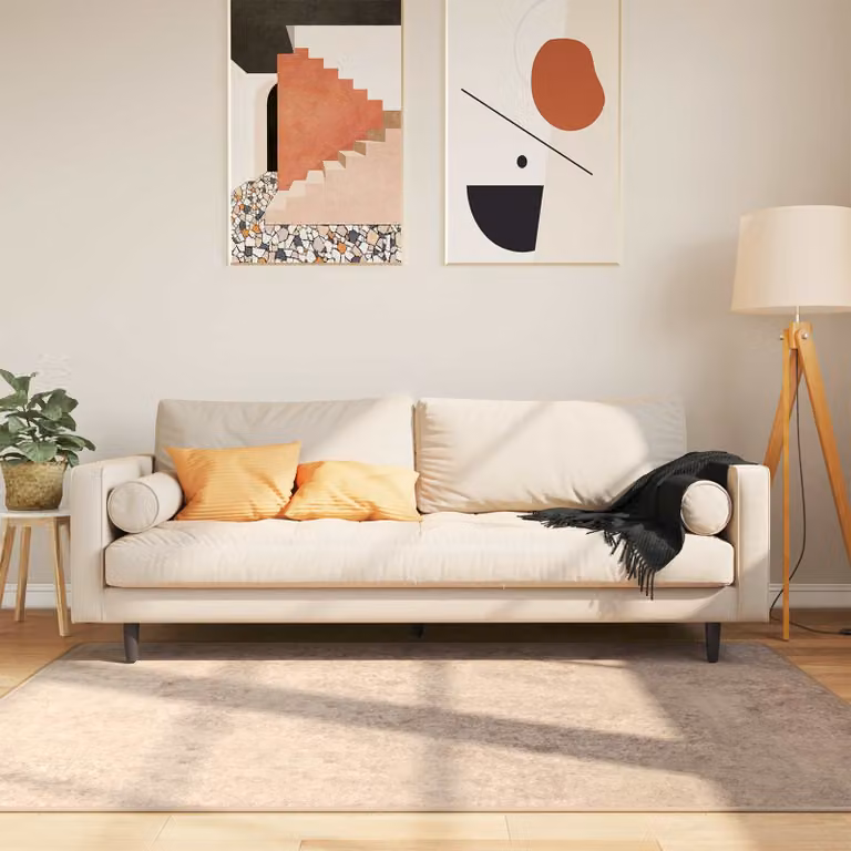 Tappeto Runner MARSA vidaXL Beige, Lavabile e Antiscivolo, L 120 x P 170 cm, in Poliestere