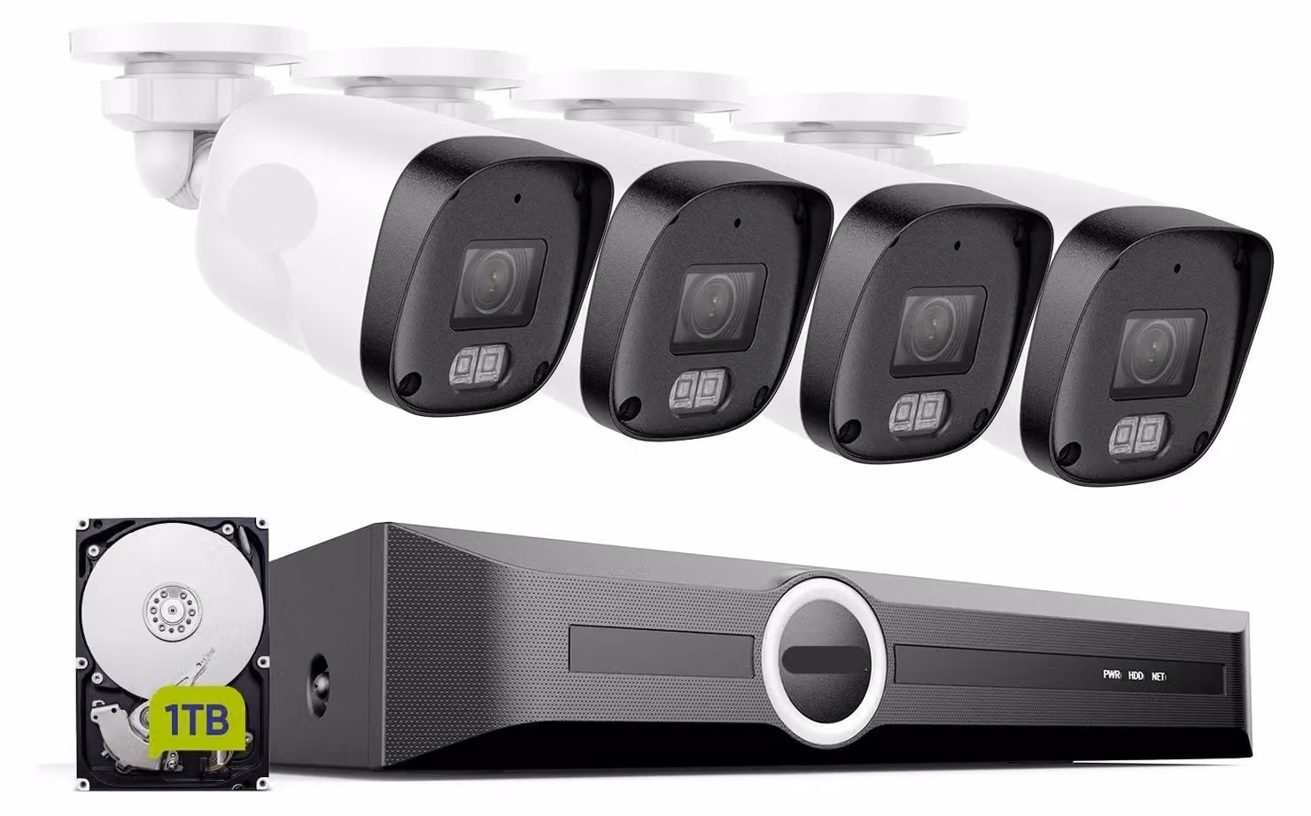 Sistema di sicurezza a 8 canali - Kit di telecamere IP - Videosorveglianza CCTV - Sistema NVR - Telecamere PoE - Risoluzione 3MP
