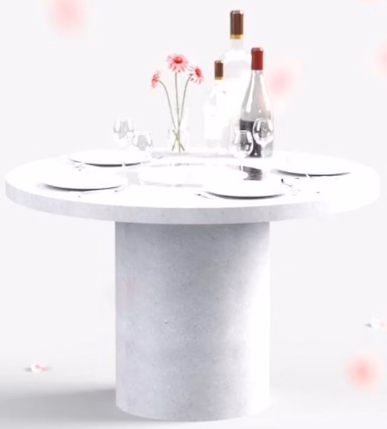 Tavolo da pranzo Casa Padrino con camino a bioetanolo, diametro 120 cm, altezza 75 cm - Disponibile in diversi colori - Tavolo da pranzo - Tavolo da giardino - Arredamento per la sala da pranzo - Arredamento per il giardino - Arredamento - Arredamento esc
