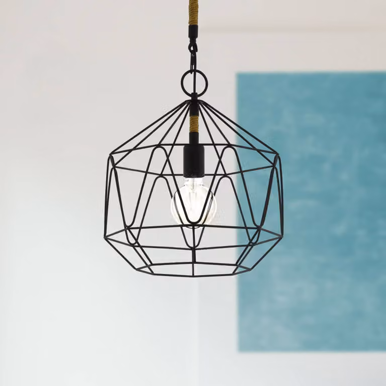 EGLO Lampada a sospensione Cottingham, dimmerabile, Nero, Soggiorno / Sala da pranzo, Metallo, Vintage, Lampada a sospensione