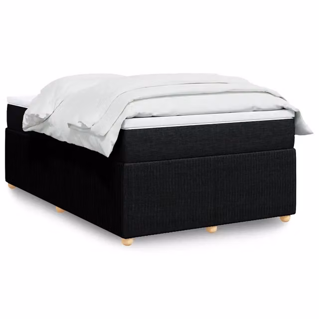 Giroletto a Molle con Materasso Nero 120x190 cm in Tessuto 3285555