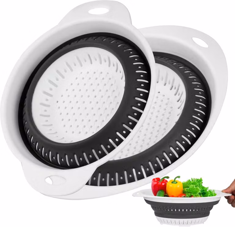 Colino - Set di 2 - Silicone - Senza BPA - Resistente al calore - Pieghevole