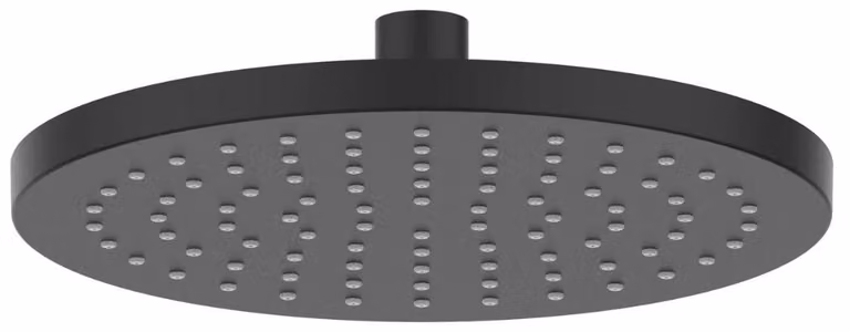 Schläfer 136000 | Soffione Doccia Nero Opaco, Tondo 20 cm a Pioggia Anticalcare ad Alta Pressione in Abs, Soffione per Cabina Doccia PureShower, Snodo Regolabile Universale G 1/2