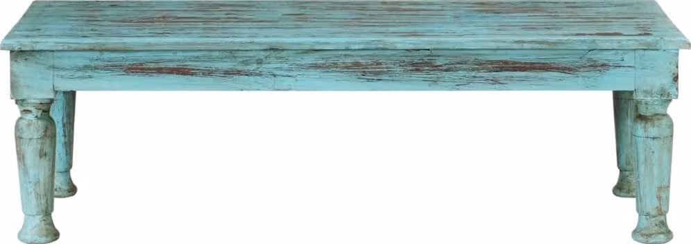 Tavolino da Salotto 110x50x34 cm in Legno Massello di Recupero