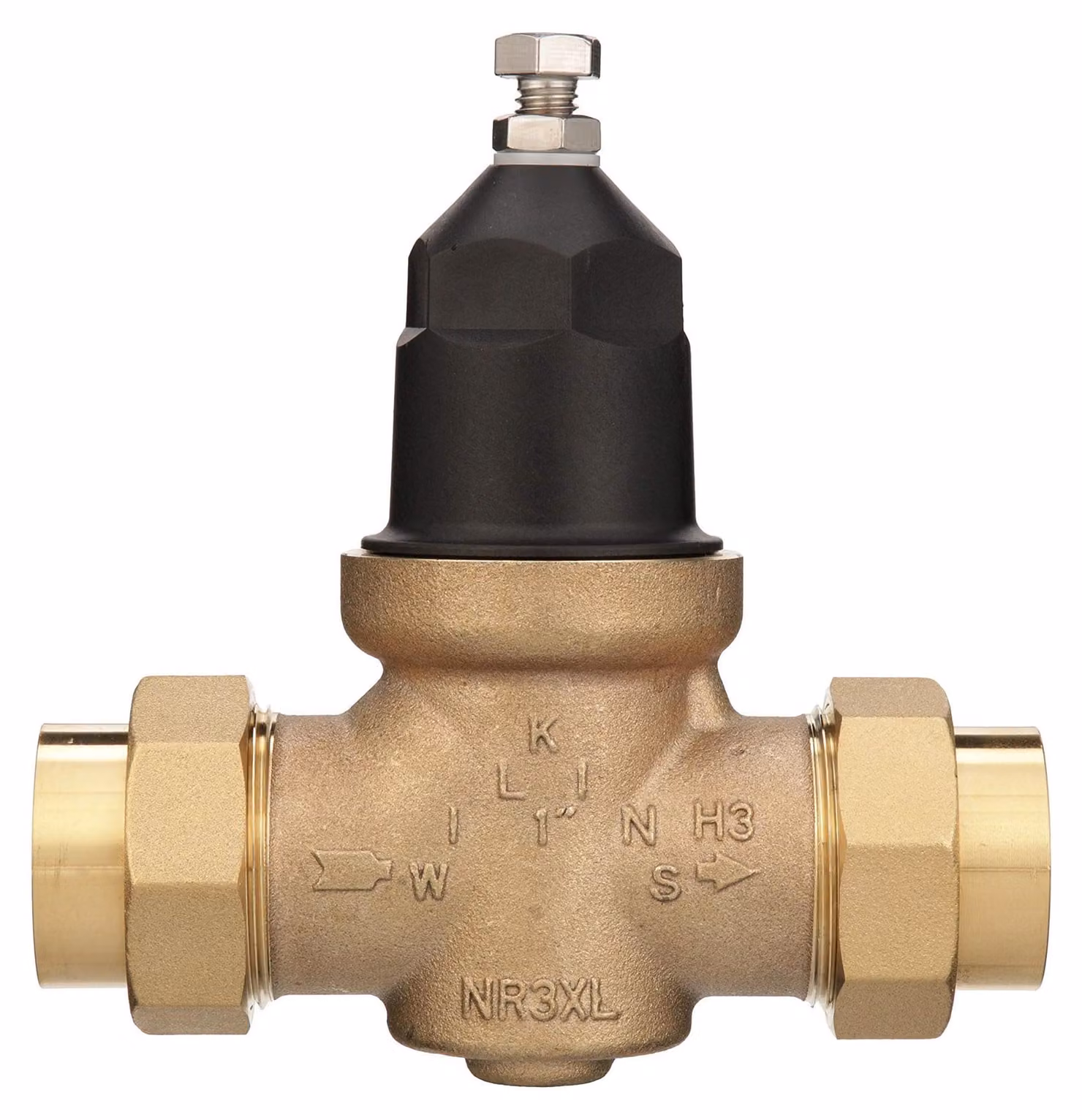 Valvola riduttrice di pressione, 1 pollice, acciaio inossidabile, doppia connessione, 75 psi