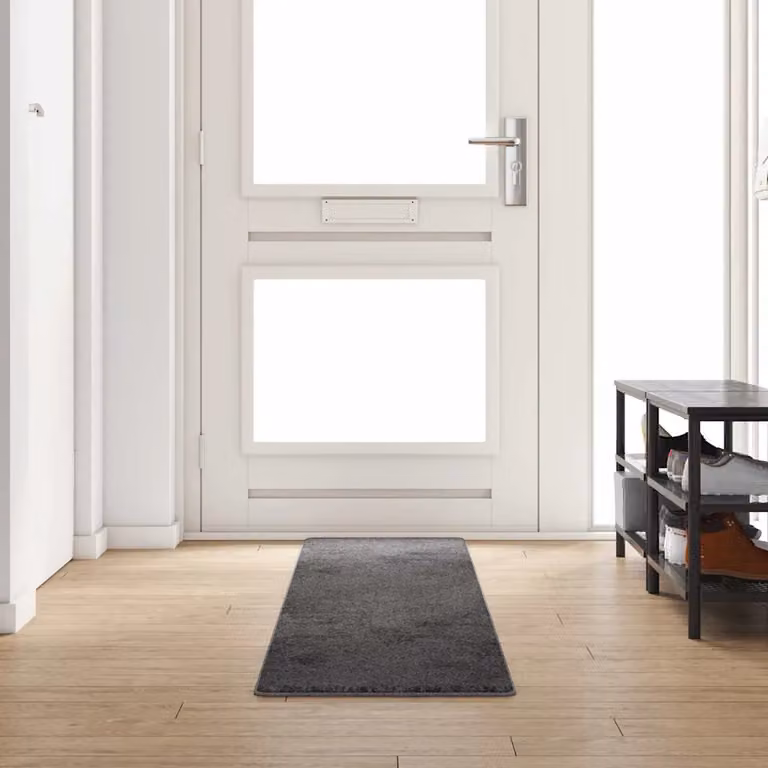 Runner in moquette vidaXL grigio, 50 x 300 cm, 100% polipropilene, design moderno e antiscivolo