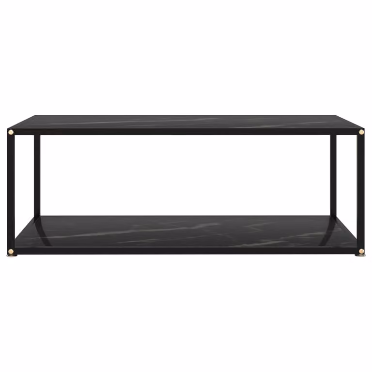 Tavolino nero 100x50x35 cm in vetro temperato