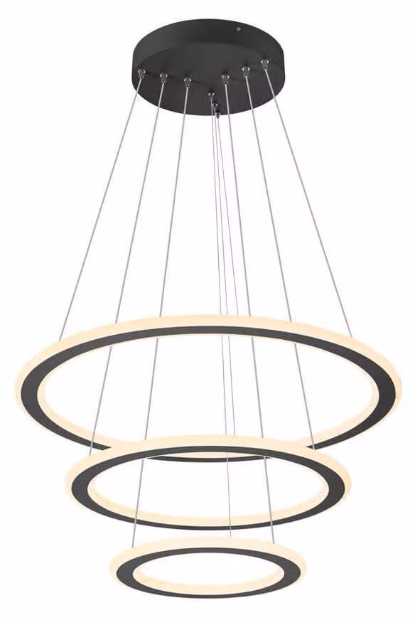 SLV 1007701 ONE FLAT, lampada a sospensione LED, tripla, 300 cm, 2700/3000K, DALI 2, touch, nero