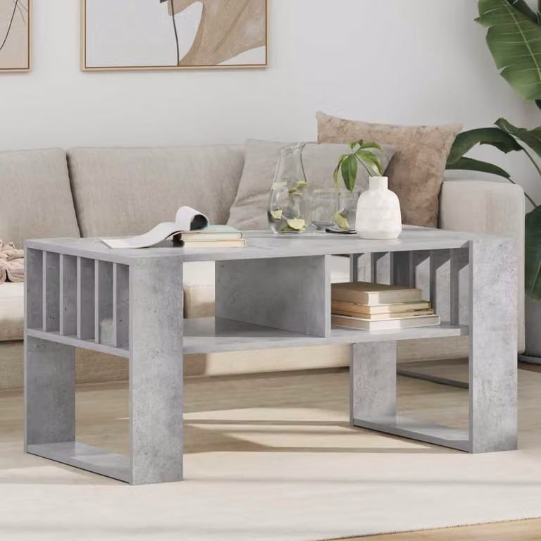 Maison Exclusive - Tavolino in cemento grigio 92 x 49,5 x 45 cm Materiale ligneo