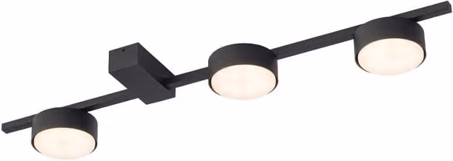 Plafoniera da soffitto Nowodvorski Lighting PILLS in alluminio nero con 3 lampadine GX53