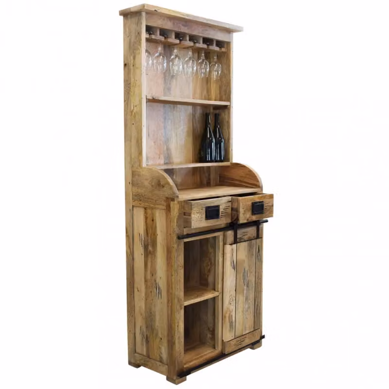 Mobile Yorick Cosma in legno di mango marrone L: 90 cm, P: 40 cm, H: 190 cm – 3