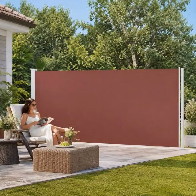 Extendable Side Awning 200x600 Cm Brown