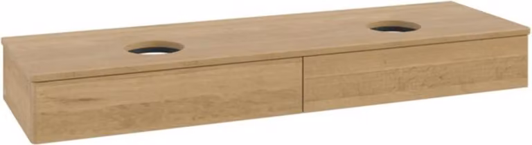 V&B Mobiletto senza struttura frontale - illuminazione Antao 160x50cm, WBP-colore rovere miele, rovere miele