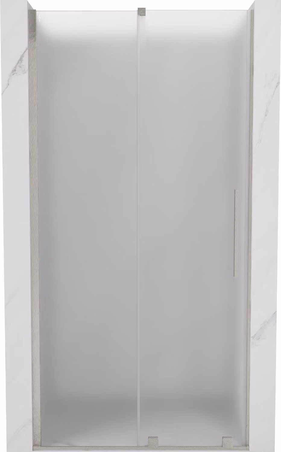 Mexen Velar porta doccia scorrevole 120 cm, smerigliato, nichel spazzolato - 871-120-000-31-97