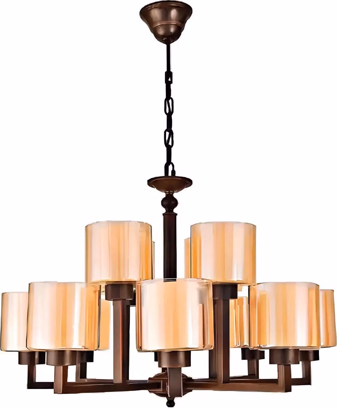 Deckenlampe Goldfarben Wunderschöner Decken Luster Glas Wohnzimmer