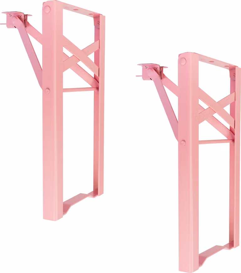 Natural Goods Berlin telaio per mobili BIERZELT, set per tenda da birra fai da te, telaio per tavolo pieghevole, telaio per panca, set per tendone, inossidabile, H43 x L23cm - panca, rosa, 2 pezzi