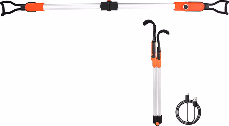 SucceBuy luce da lavoro per il vano motore, 2300 lm, LED ricaricabile con 6000 mAh, barra luminosa portatile a batteria per meccanici con gancio