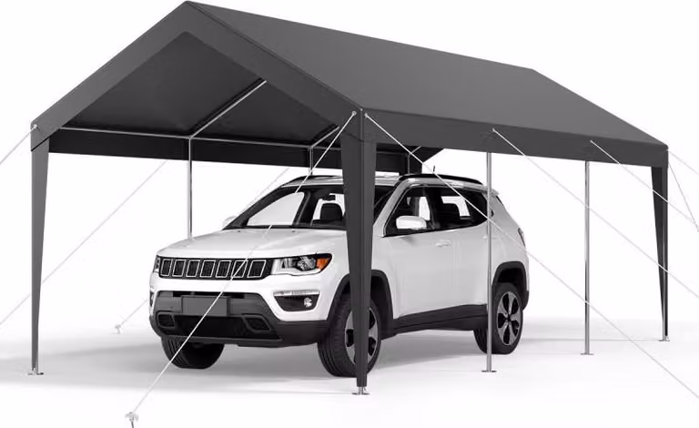 Copertura auto portatile - Dimensioni: 3,05 x 6,09 x 2,87 metri - Protezione contro agenti atmosferici