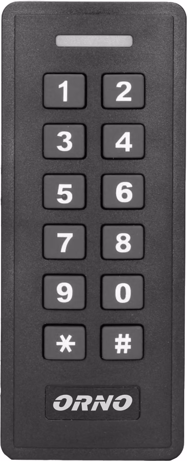 Lettore di schede e tag di prossimit con codice di blocco ORNO OR-ZS-820, IP20, 1000 utenti, 12 V, nero