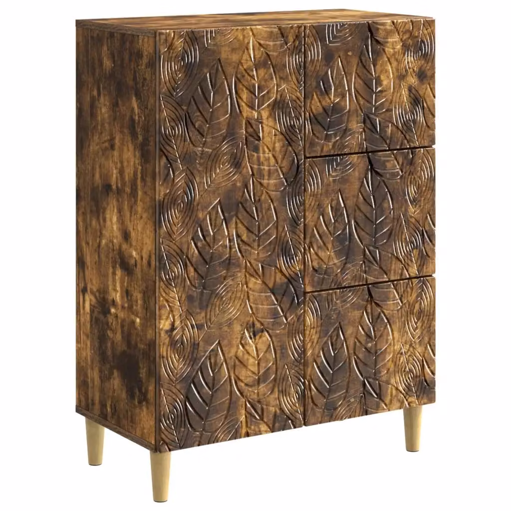 Credenza moderna vidaXL in legno ingegnerizzato color marrone, L: 66 cm, P: 34,5 cm, H: 90 cm – 2