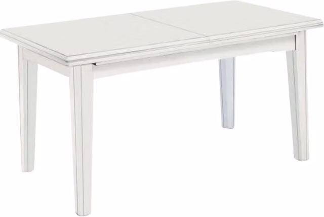 Tavolo rettangolare classico allungabile in legno laccato bianco Mobili 2G L: 180 cm, P: 85 cm, H: 75 cm – 1