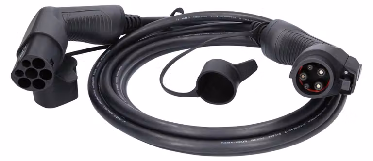 KS Tools efuturo cavo di ricarica diritto, da tipo 2 a tipo 1, 1 fase, fino a 7,4 kW, 32 A, 230 V, modalità 3, 5 metri