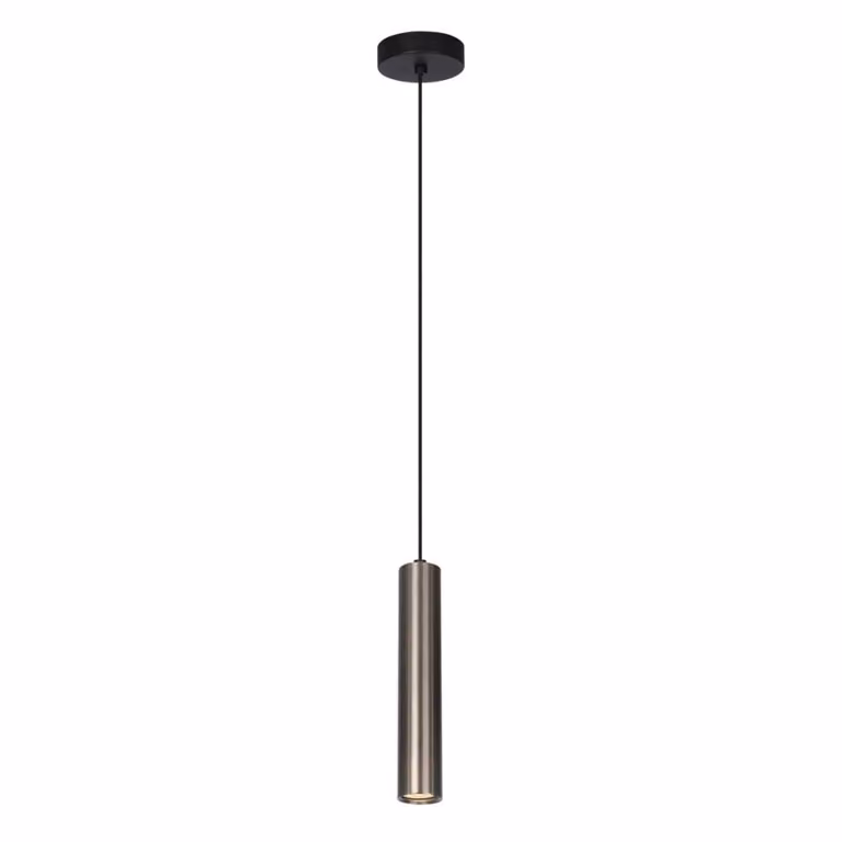 Lampada a sospensione moderna per soggiorno cucina sopra isola marrone tubo rotondo 1xGU10 10W LOPUS Italux