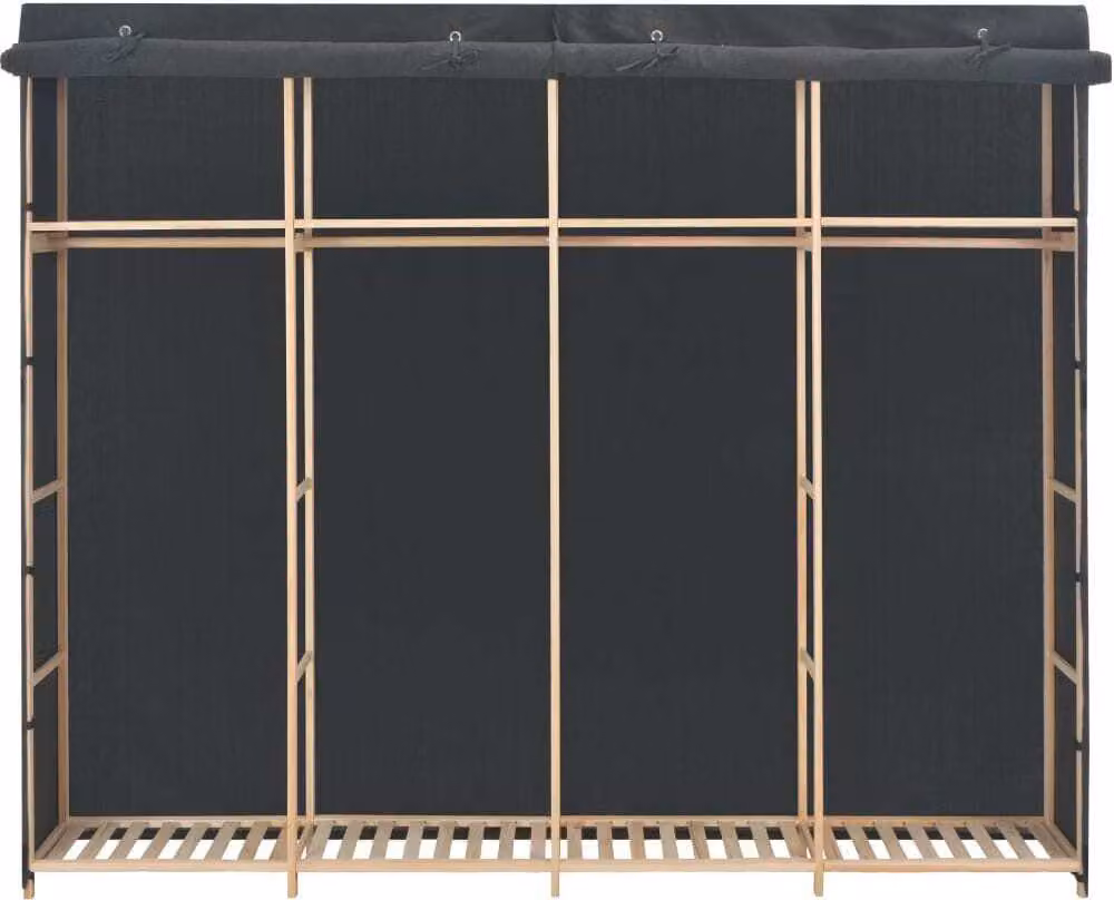 vidaXL Armadio grigio 200 x 40 x 170 cm in tessuto