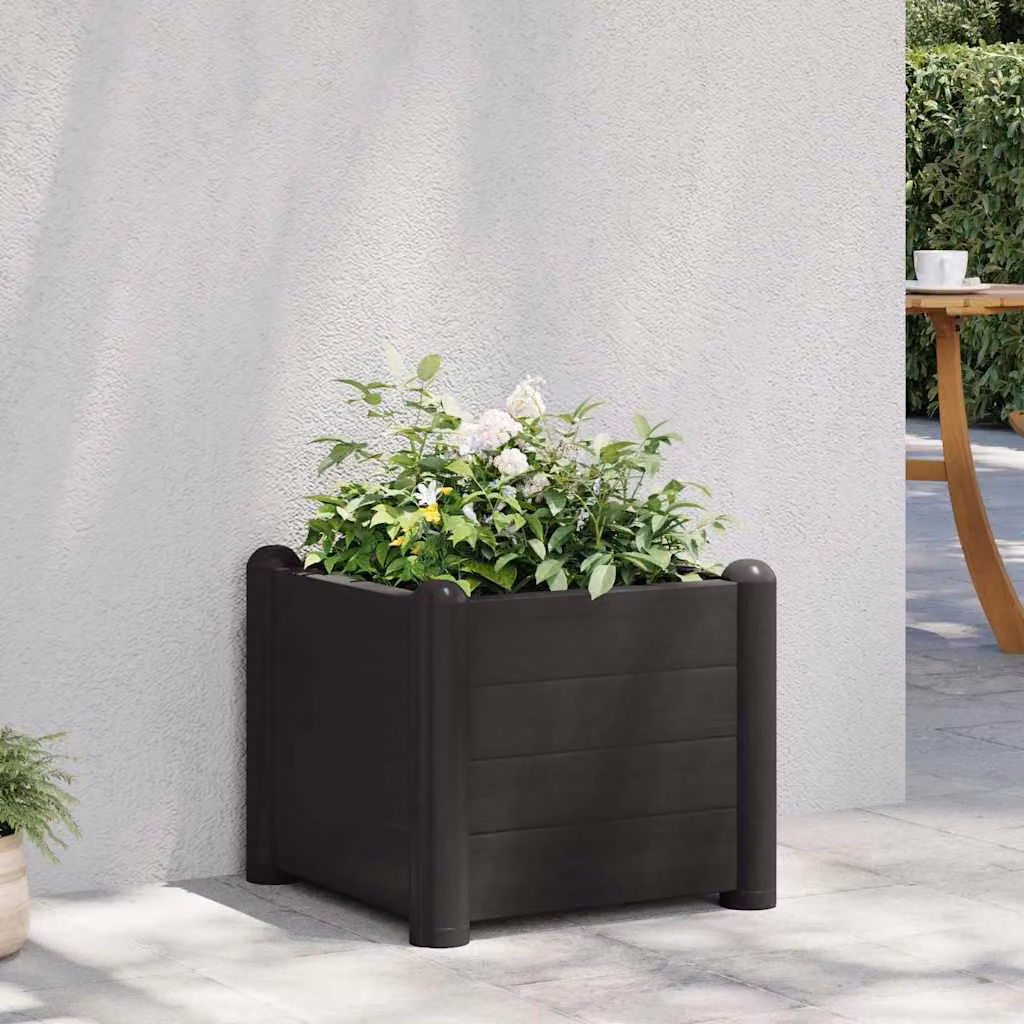 Letto rialzato da giardino vidaXL in plastica color antracite L/P/H: 43 x 43 x 35 cm
