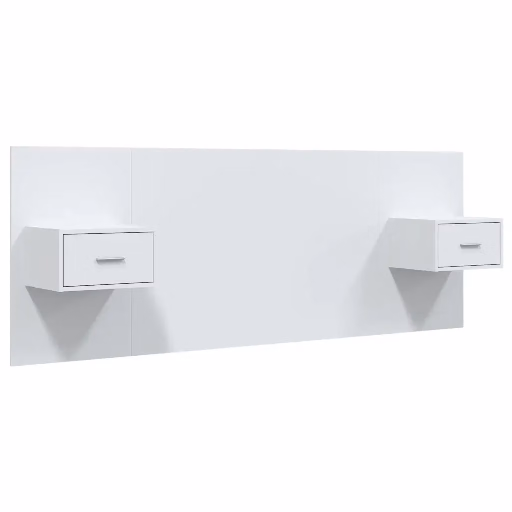Testiera per letto con comodini integrati vidaXL in legno bianco L: 120 cm, P: 32,5 cm, H: 80 cm – 2