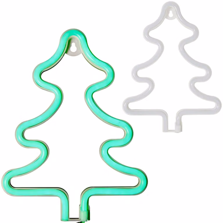 Decorazione Luminosa Led Natalizia - Albero Di Natale Al Neon 23 Cm