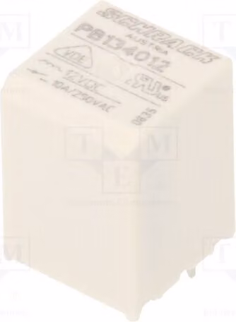 1 relè: elettromagnetico. Bobina: 12 VDC, 10 A / 250 VAC. Codice: 2-1415030-1. Elettromagnete