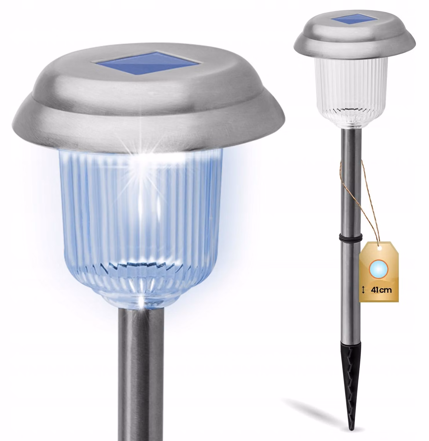 Lampada solare Beta in acciaio inox