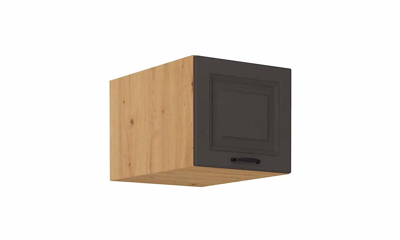 Armadietto superiore con anta a battente SOPHIA - larghezza 40 cm, grafite / rovere artisan
