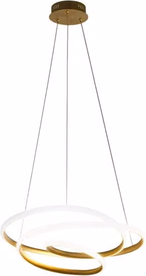 Lampada a sospensione Diva Gea Luce in alluminio Oro e Bianco, LED 42W 2400lm 3000K, Dimmerabile – 2