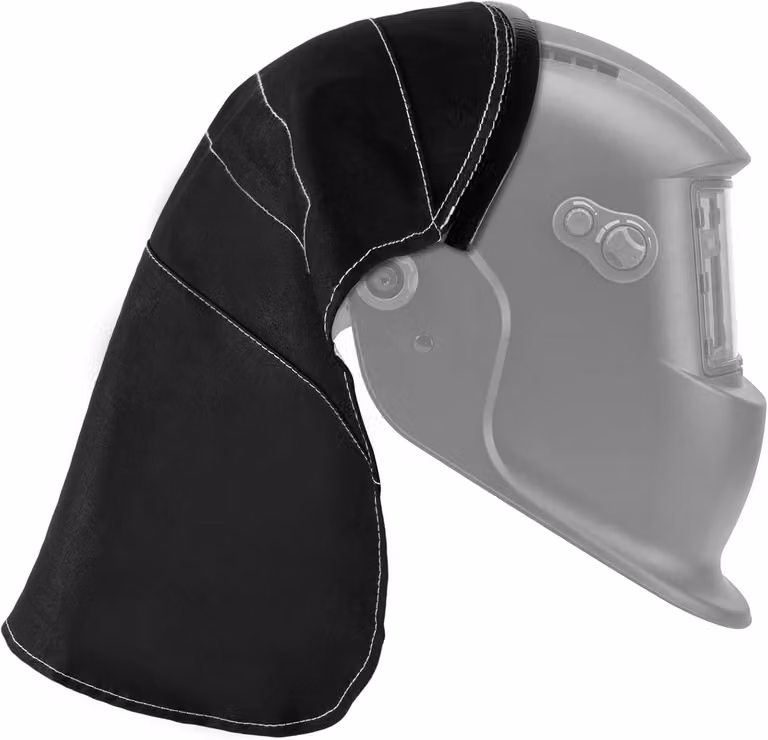 Casco con protezione per il collo, ignifugo, 46,5 x 46 cm, protezione contro le scintille