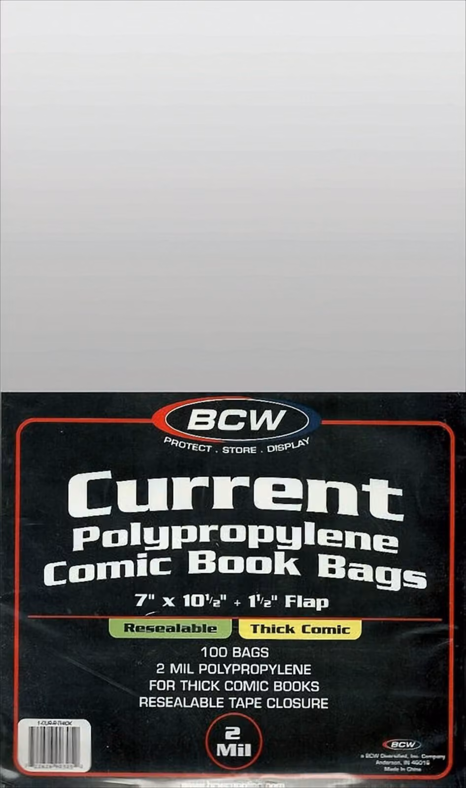 Bcw sacchetti richiudibili per fumetti Current Thick (100 ct.)