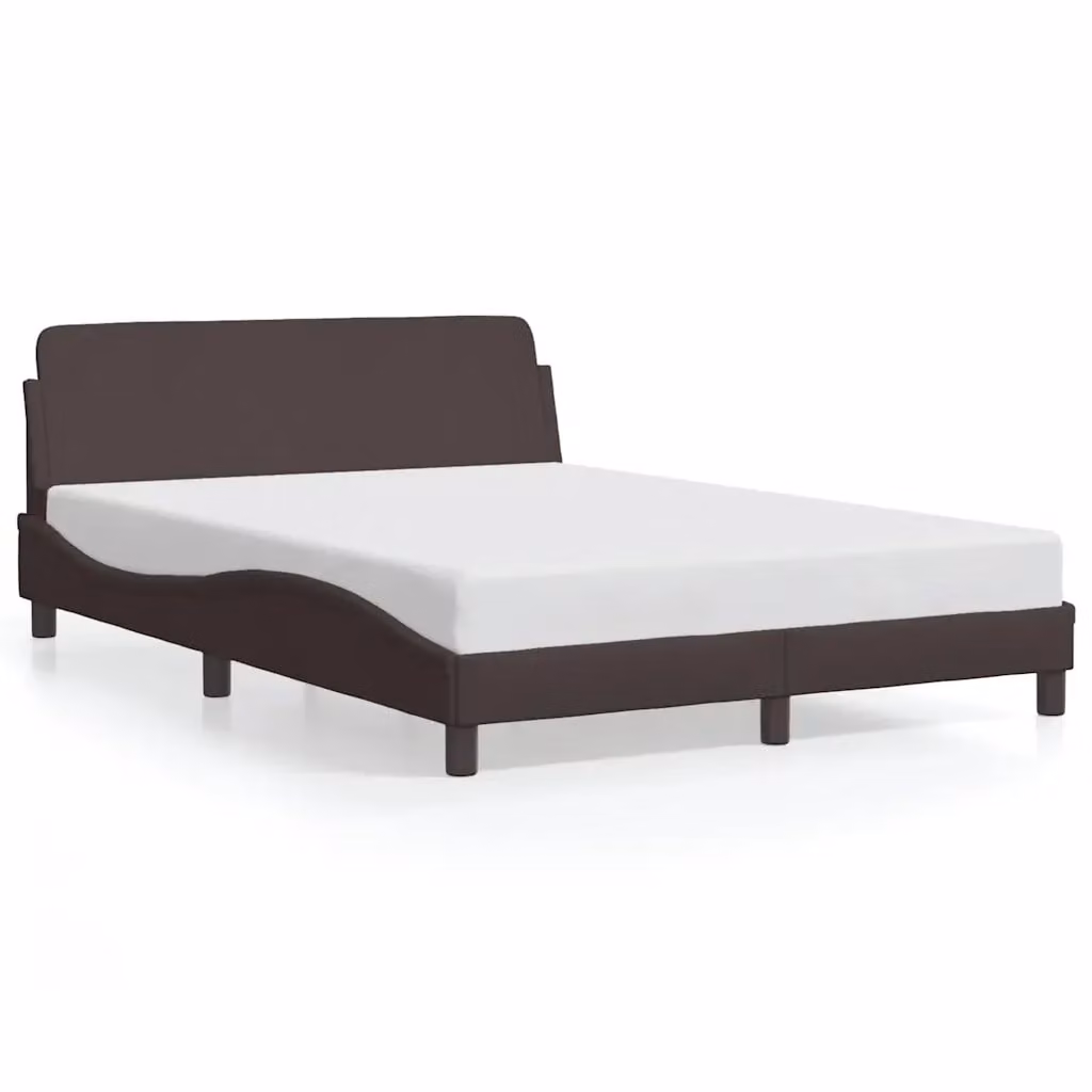 Letto con giroletto Dover vidaXL in tessuto marrone con struttura in legno e metallo L/P/H: 200 x 140 x 74,5 cm – 2