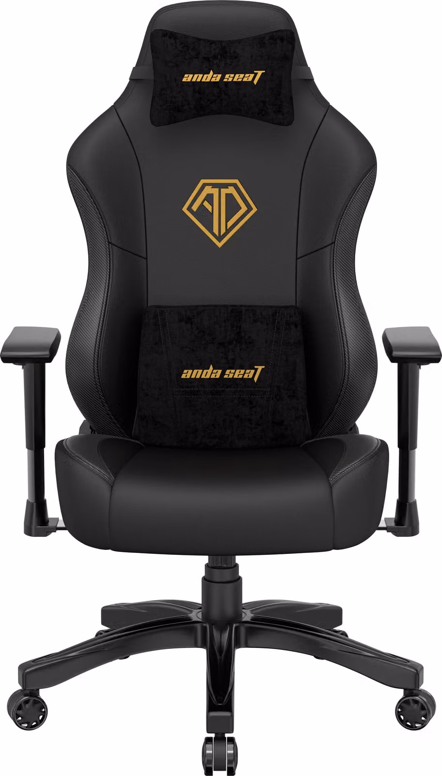 Sedia da gioco Anda Seat Phantom 3 - L, nero-oro, Pelle finta