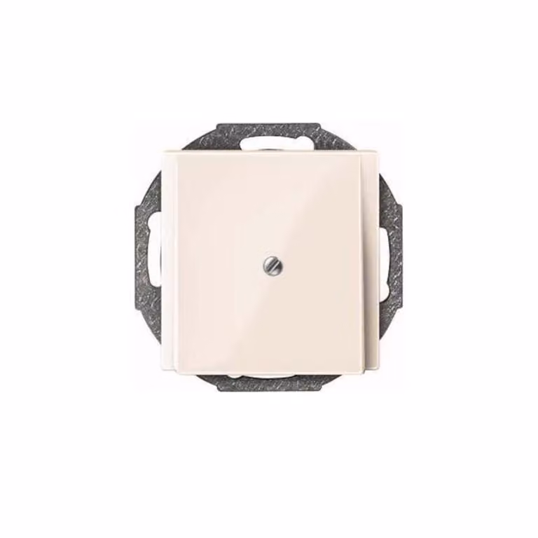 Piastra centrale bianca lucida con passacavi - Elemento base con piastra di copertura centrale 296344