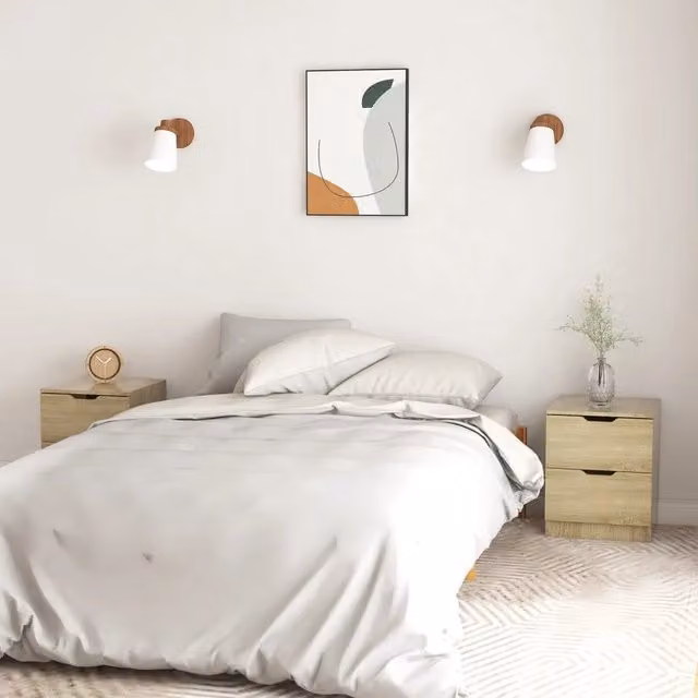 Set di 2 comodini Design Mania in legno color rovere, L/P/H: 40 x 40 x 50 cm