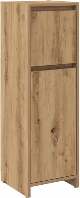 Armadietto da bagno moderno 30 x 30 x 95 cm ampio spazio di archiviazione elegante finitura in legno ingegnerizzato rovere artigianale 02_0050731
