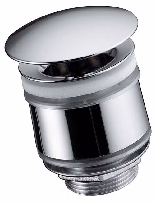Valvola di scarico per lavabo senza troppofilo, cromata, diametro 72 mm