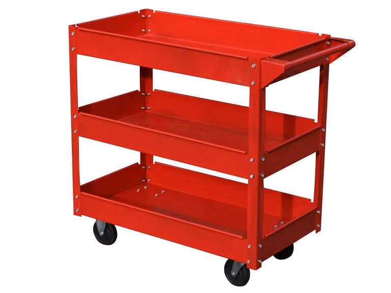 Varan Motors - TC135 Carrello da officina, carrello a 3 ripiani, 100kg