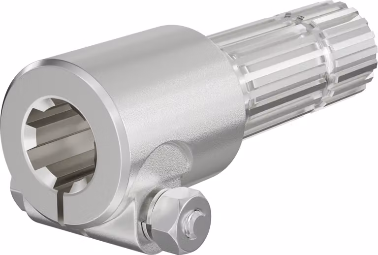 Albero cardanico, boccola PTO 175 mm con supporto albero scanalato 1 3/8" Z6 per albero di uscita 1 3/4" Z20 trattore